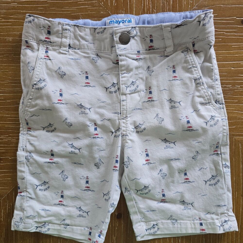 Mayoral 2T beach bum preppy canvas shorts 92cm 0617